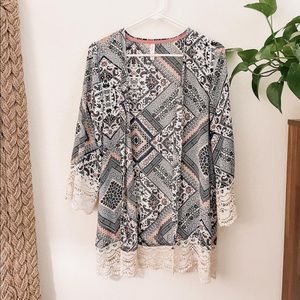 Floral paisley kimono